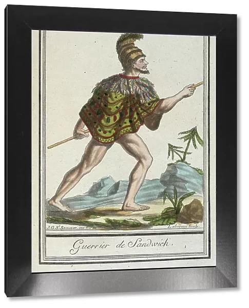 Costumes de Différents Pays, Guerrier de Sandwich, c1797. Creators: Jacques Grasset de Saint-Sauveur, LF Labrousse