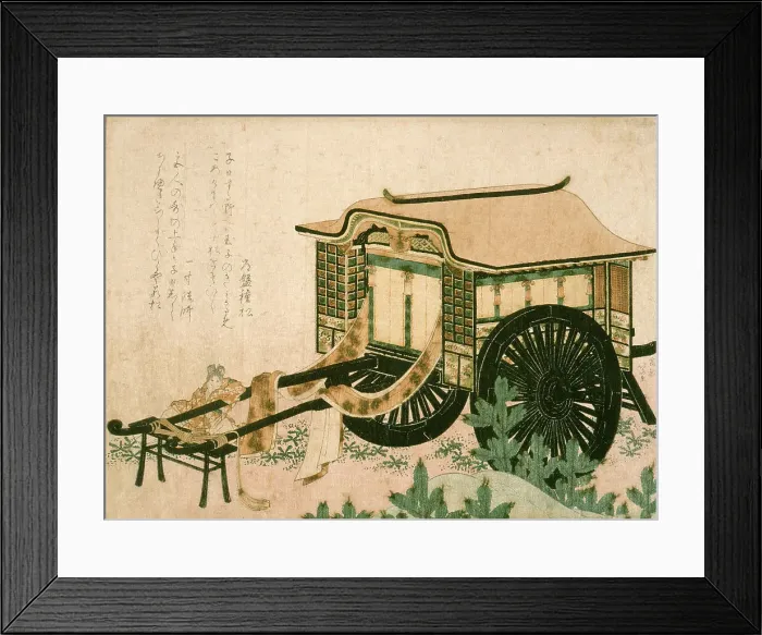 Framed Print : Nobleman's Cart, 19th century. Creator: Hokusai Framed Print : Nobleman's Cart, 19th century. Creator: Hokusai