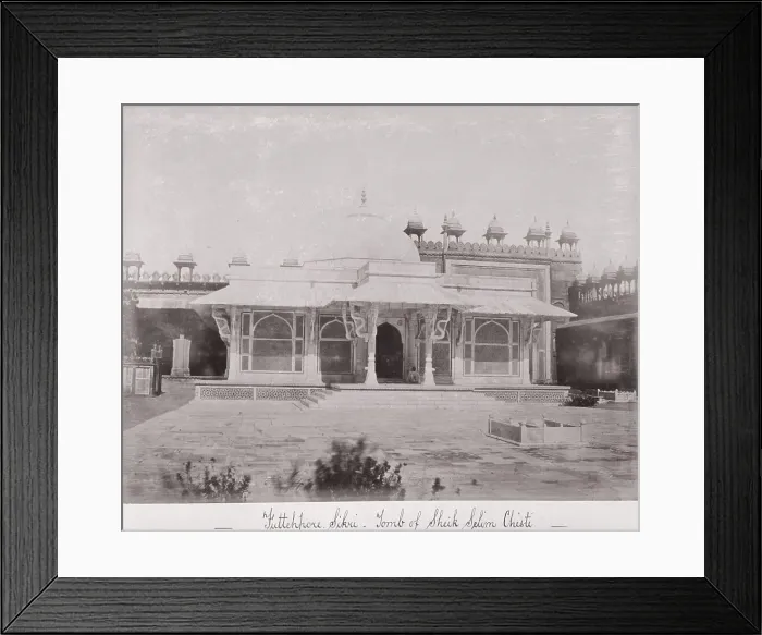 Framed Print : Futtehpore Sikri, Tomb of Sheik Selim Chisti, Late 1860s. Creator: Samuel Bourne Framed Print : Futtehpore Sikri, Tomb of Sheik Selim Chisti, Late 1860s. Creator: Samuel Bourne