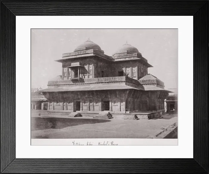 Framed Print : Futtehpore Sikri, Birbul's House, Late 1860s. Creator: Samuel Bourne Framed Print : Futtehpore Sikri, Birbul's House, Late 1860s. Creator: Samuel Bourne