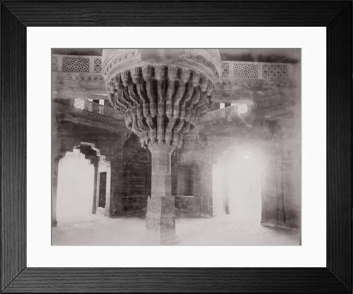Framed Print : Futtehpore Sikri, Diwan-i-Khas, Late 1860s. Creator: Samuel Bourne Framed Print : Futtehpore Sikri, Diwan-i-Khas, Late 1860s. Creator: Samuel Bourne