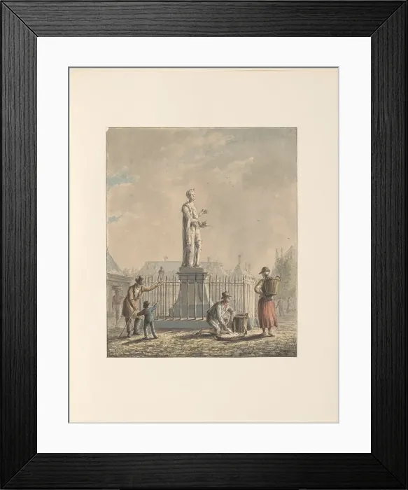 Framed Print : Statue of Laurens Jansz. Coster in Haarlem, 1780-1836. Creator: Johannes Jelgerhuis Framed Print : Statue of Laurens Jansz. Coster in Haarlem, 1780-1836. Creator: Johannes Jelgerhuis
