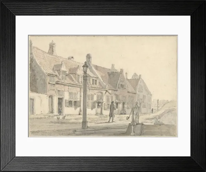 Framed Print : At the Koepoort in Delft, 1819. Creator: Johannes Jelgerhuis Framed Print : At the Koepoort in Delft, 1819. Creator: Johannes Jelgerhuis