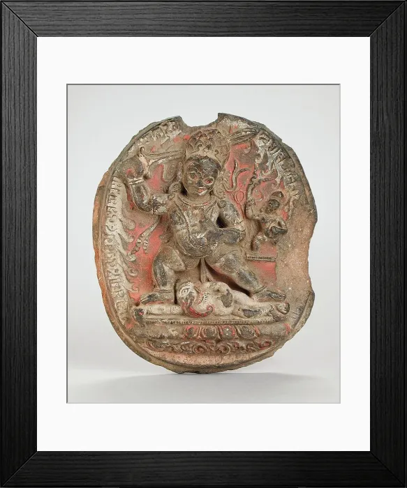 Framed Print : Buddhist Votive Tablet with Vighnantaka, 11th century. Creator: Unknown Framed Print : Buddhist Votive Tablet with Vighnantaka, 11th century. Creator: Unknown