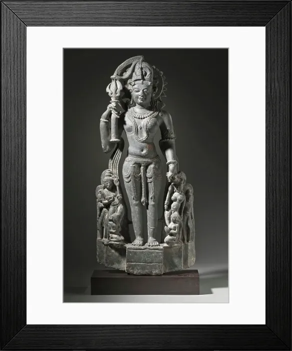 Framed Print : The Androgynous Form of Shiva and Parvati (Ardhanarishvara), 11th century. Creator: Unknown Framed Print : The Androgynous Form of Shiva and Parvati (Ardhanarishvara), 11th century. Creator: Unknown