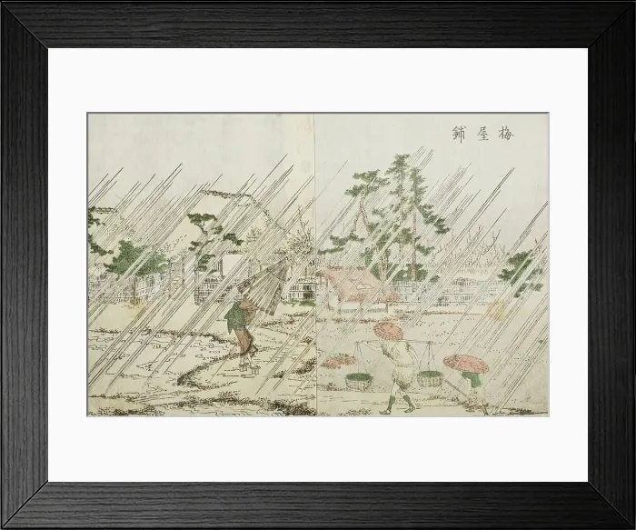 Framed Print : Umeyashiki, c1802. Creator: Hokusai Framed Print : Umeyashiki, c1802. Creator: Hokusai