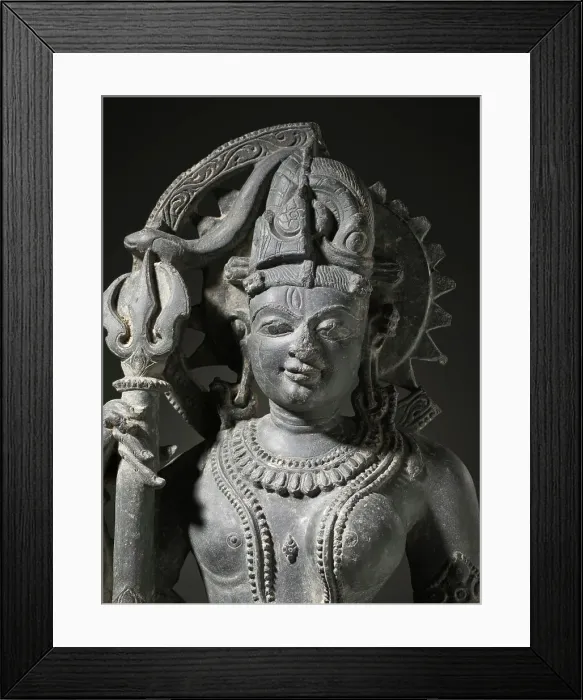 Framed Print : The Androgynous Form of Shiva and Parvati (Ardhanarishvara), 11th century. Creator: Unknown Framed Print : The Androgynous Form of Shiva and Parvati (Ardhanarishvara), 11th century. Creator: Unknown