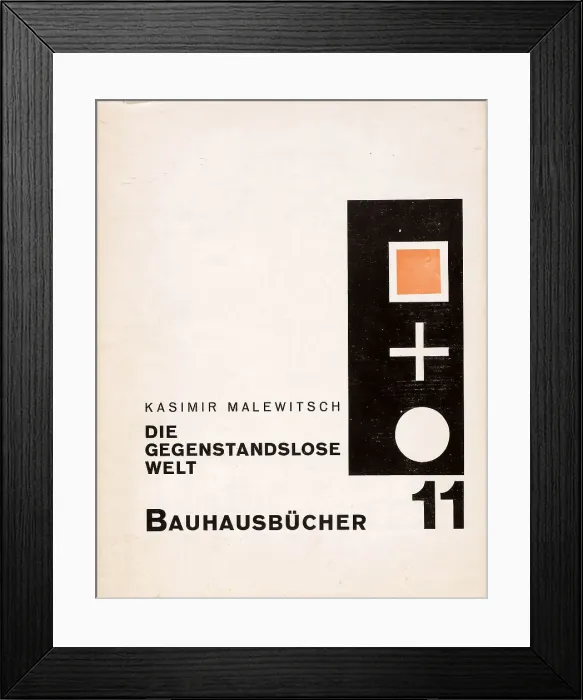 Framed Print : Cover of Die gegenstandslose Welt by Kazimir Malevich, 1927. Creator: Moholy-Nagy, Laszlo (1895-1946). Cover of Die gegenstandslose Welt by Kazimir Malevich, 1927. Creator: Moholy-Nagy, Laszlo (1895-1946)