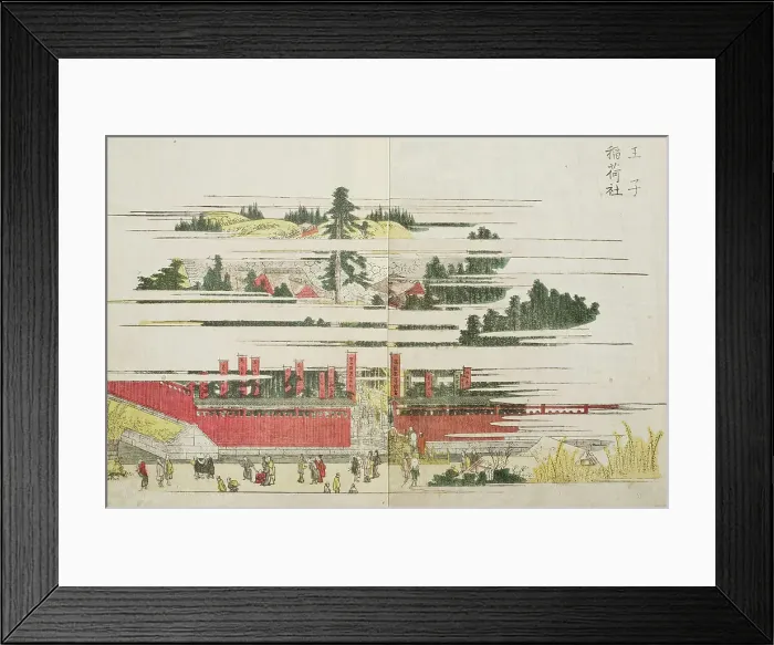 Framed Print : Inari Shrine at Oji, c1802. Creator: Hokusai Framed Print : Inari Shrine at Oji, c1802. Creator: Hokusai