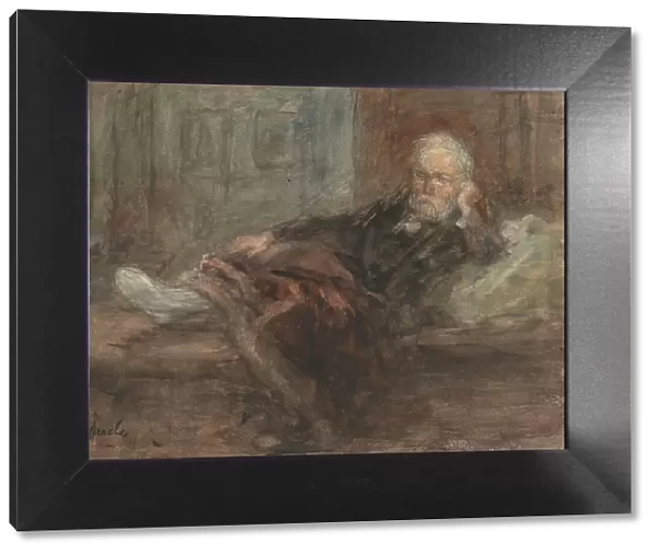Self -portrait with damaged foot, c. 1898. Creator: Jozef Israels