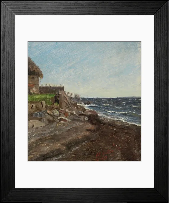 Framed Print : The Coast at Hellebæk. Study, 1850. Creator: Jorgen Pedersen Roed Framed Print : The Coast at Hellebæk. Study, 1850. Creator: Jorgen Pedersen Roed