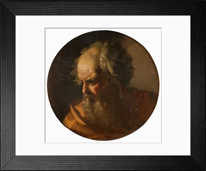 Framed Print : Head of an Apostle, first half of 17th century. Creator: School of Caravaggio Framed Print : Head of an Apostle, first half of 17th century. Creator: School of Caravaggio