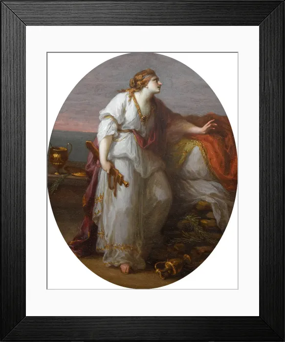 Framed Print : Dido at the stake summoning the gods. Creator: Kauffmann, Angelika (1741-1807) Framed Print : Dido at the stake summoning the gods. Creator: Kauffmann, Angelika (1741-1807)