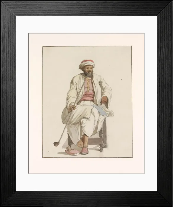 Framed Print : Kadi of the Islamic slaves in Malta, 1778. Creator: Louis Ducros Framed Print : Kadi of the Islamic slaves in Malta, 1778. Creator: Louis Ducros