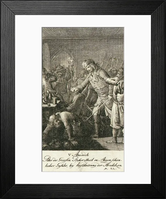 Framed Print : Original Anecdotes of Peter the Great, 1789. Creator: Daniel Nikolaus Chodowiecki Framed Print : Original Anecdotes of Peter the Great, 1789. Creator: Daniel Nikolaus Chodowiecki