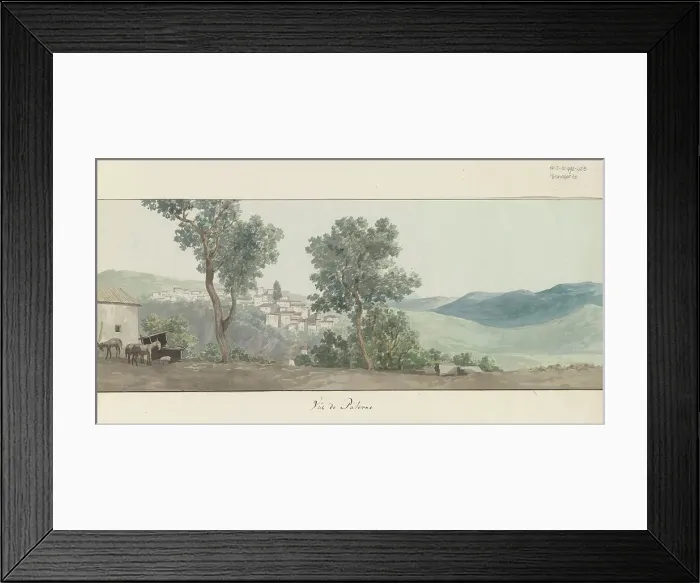 Framed Print : View of Paterno, 1778. Creator: Louis Ducros Framed Print : View of Paterno, 1778. Creator: Louis Ducros