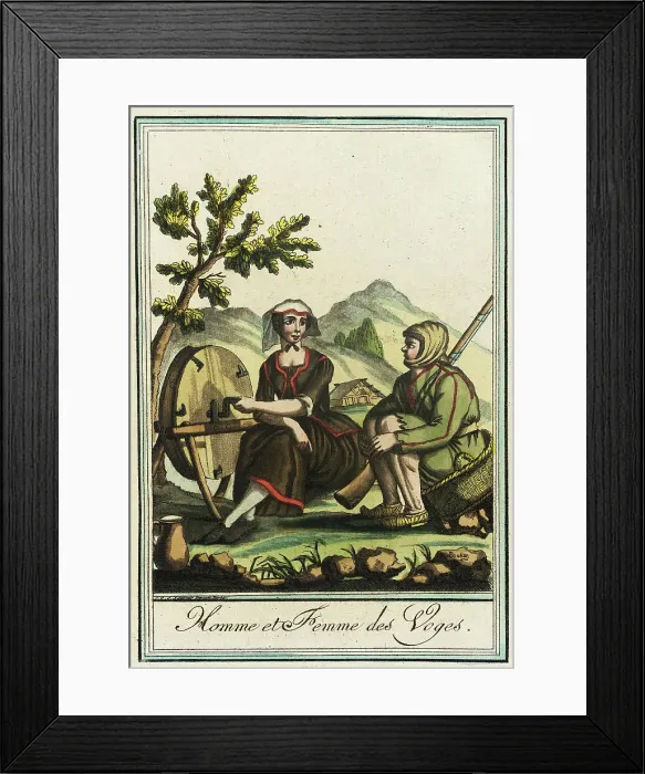 Framed Print : Costumes de Différent Pays, Homme et Femme des Voges, c1797. Creators: Jacques Grasset de Saint-Sauveur, LF Labrousse Framed Print : Costumes de Différent Pays, Homme et Femme des Voges, c1797. Creators: Jacques Grasset de Saint-Sauveur, LF Labrousse