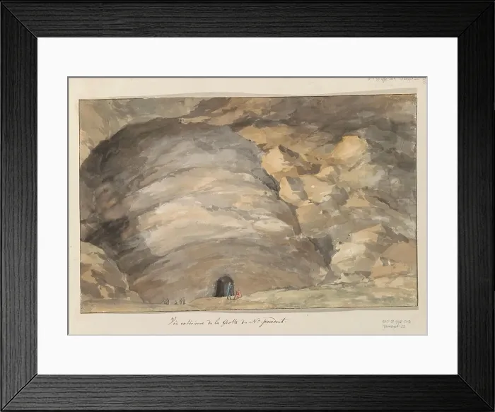Framed Print : Exterior of cave Santa Maria Capella, 1778. Creator: Louis Ducros Framed Print : Exterior of cave Santa Maria Capella, 1778. Creator: Louis Ducros