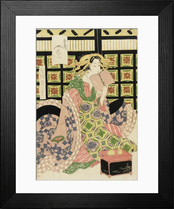 Framed Print : Hana no Hito of Ogiya, 1809-1813. Creator: Kikugawa Eizan Framed Print : Hana no Hito of Ogiya, 1809-1813. Creator: Kikugawa Eizan