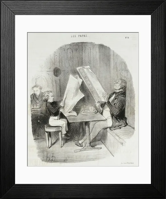 Framed Print : Un enfant que s'amuse de peu...1847. Creator: Honore Daumier Framed Print : Un enfant que s'amuse de peu...1847. Creator: Honore Daumier