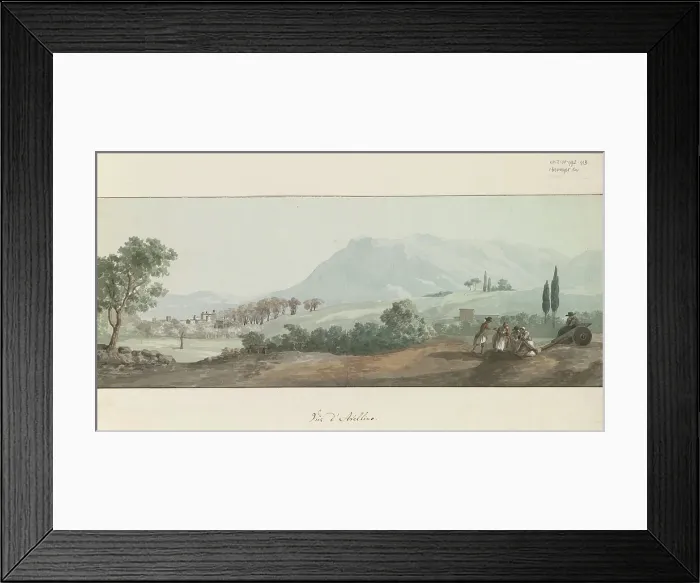 Framed Print : View of Avellino, 1778. Creator: Louis Ducros Framed Print : View of Avellino, 1778. Creator: Louis Ducros
