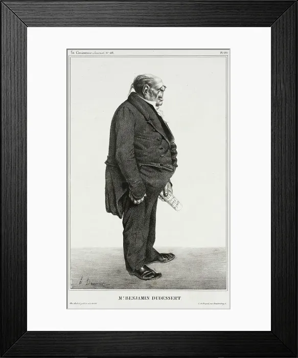 Framed Print : Mr. Benjamin Dudessert, 1833. Creator: Honore Daumier Framed Print : Mr. Benjamin Dudessert, 1833. Creator: Honore Daumier