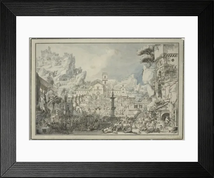 Framed Print : Allegory of the Catholic Church: Plenary Indulgences (Indulgences plénières), c.1790. Creator: Louis Jean Desprez