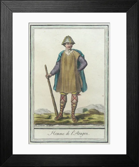 Framed Print : Costumes de Différents Pays, Homme de l'Aragon, c1797. Creators: Jacques Grasset de Saint-Sauveur, LF Labrousse