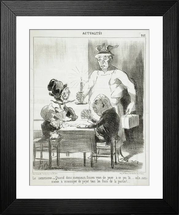 Framed Print : Le Commerce...Quand donc... 1851. Creator: Honore Daumier Framed Print : Le Commerce...Quand donc... 1851. Creator: Honore Daumier