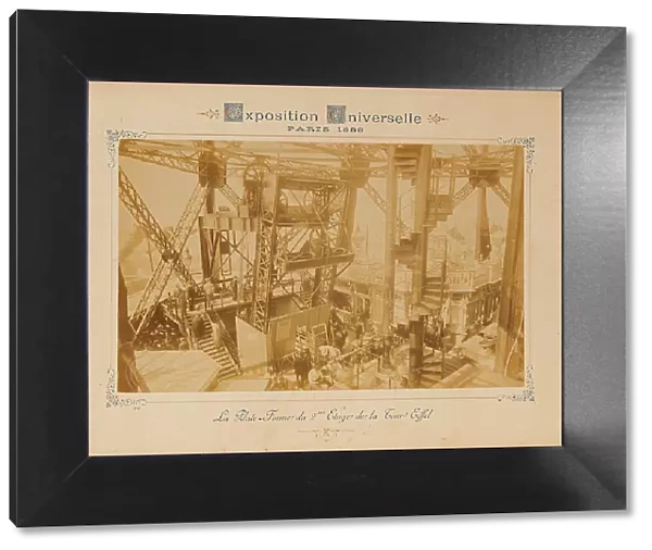 Exposition universelle, Paris 1889. La Plate Forme du 2me Etage de La Tour Eiffel, 1889. Creator: Anonymous