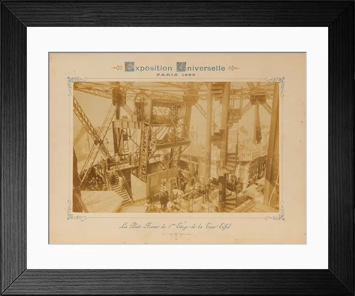 Framed Print : Exposition universelle, Paris 1889. La Plate Forme du 2me Etage de La Tour Eiffel, 1889. Creator: Anonymous Framed Print : Exposition universelle, Paris 1889. La Plate Forme du 2me Etage de La Tour Eiffel, 1889. Creator: Anonymous