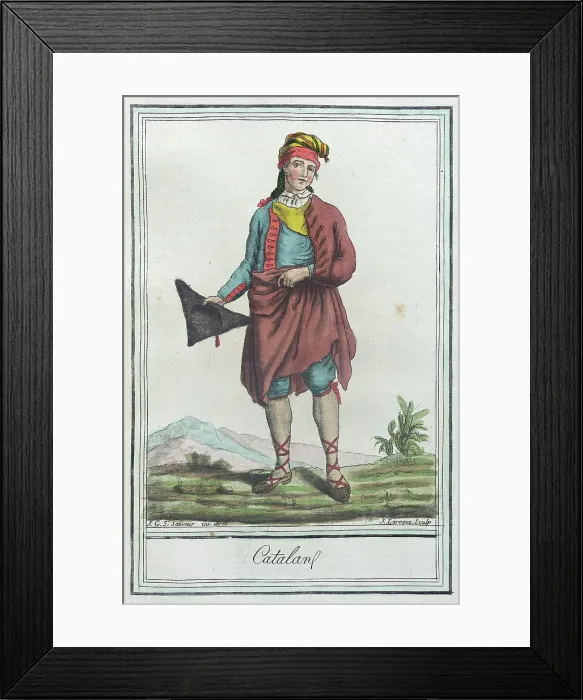 Framed Print : Costumes de Différents Pays, Catalan, c1797. Creators: Jacques Grasset de Saint-Sauveur, LF Labrousse Framed Print : Costumes de Différents Pays, Catalan, c1797. Creators: Jacques Grasset de Saint-Sauveur, LF Labrousse
