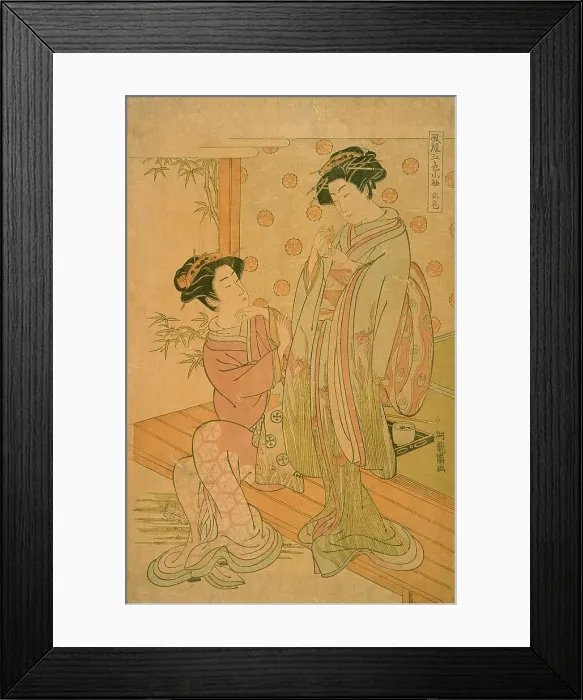 Framed Print : Red, 18th century. Creator: Isoda Koryusai Framed Print : Red, 18th century. Creator: Isoda Koryusai