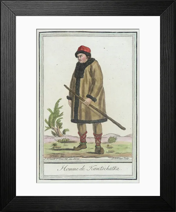 Framed Print : Costumes de Différents Pays, Homme de Kamtschatka, c1797. Creators: Jacques Grasset de Saint-Sauveur, LF Labrousse Framed Print : Costumes de Différents Pays, Homme de Kamtschatka, c1797. Creators: Jacques Grasset de Saint-Sauveur, LF Labrousse