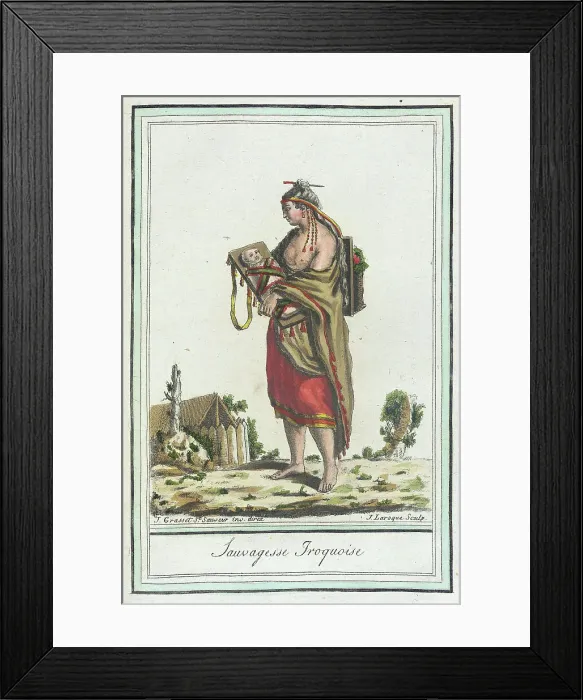Framed Print : Costumes de Différents Pays, Sauvagesse Iroquoise, c1797. Creators: Jacques Grasset de Saint-Sauveur, LF Labrousse Framed Print : Costumes de Différents Pays, Sauvagesse Iroquoise, c1797. Creators: Jacques Grasset de Saint-Sauveur, LF Labrousse