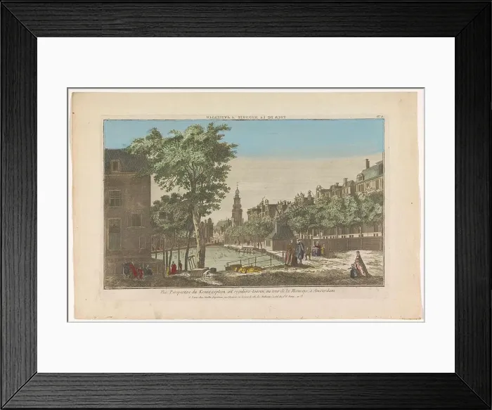Framed Print : View of the Koningsplein and the Munttoren in Amsterdam, before 1744-after 1760. Creator: Anon Framed Print : View of the Koningsplein and the Munttoren in Amsterdam, before 1744-after 1760. Creator: Anon