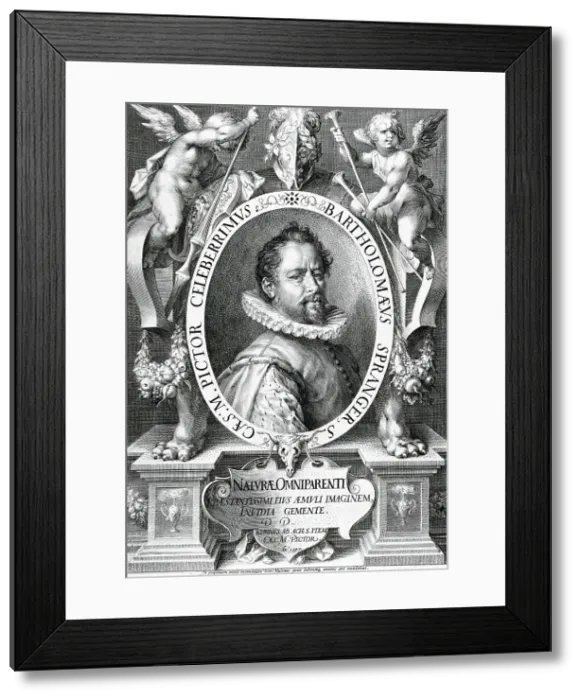 Framed Print : Portrait of Bartholomeus Spranger, 1597. Creator: Jan Muller Framed Print : Portrait of Bartholomeus Spranger, 1597. Creator: Jan Muller