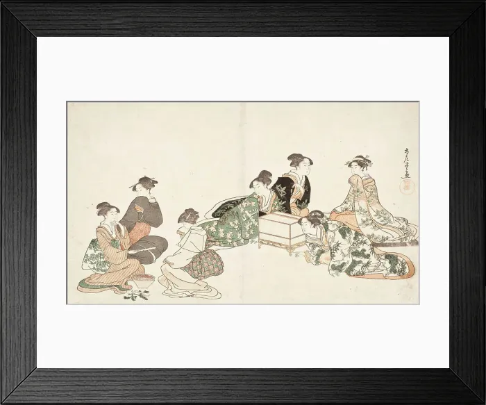 Framed Print : Image from album of poetry Haru no iro (image 2 of 3), c1794. Creator: Kubo Shunman Framed Print : Image from album of poetry Haru no iro (image 2 of 3), c1794. Creator: Kubo Shunman