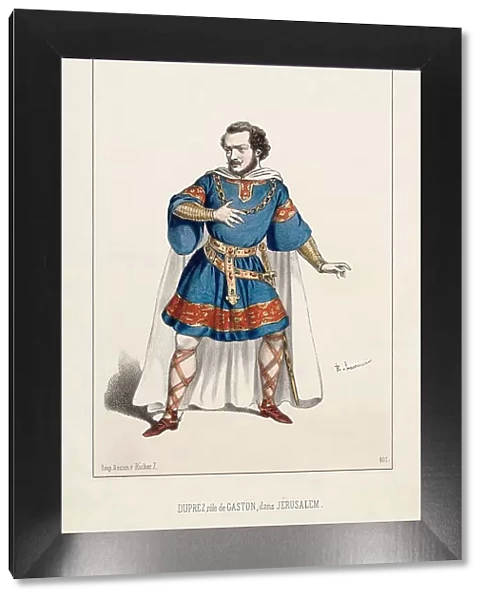 Gilbert Duprez (1806-1896) as Gaston in the Opera Jerusalem by Giuseppe Verdi at the... 1847. Creator: Lacauchie, Alexandre (1814-1886)