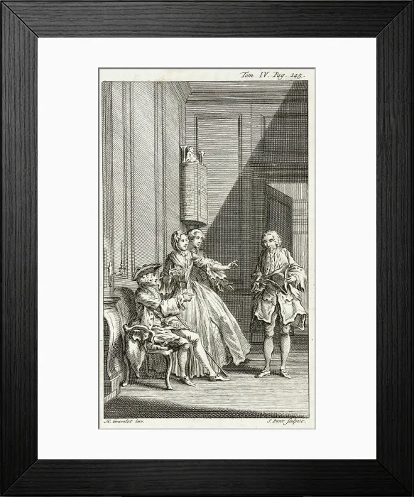 Framed Print : Illustration from Tom Jones, published 1750. Creator: Jan Punt Framed Print : Illustration from Tom Jones, published 1750. Creator: Jan Punt