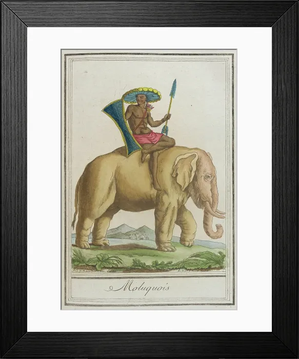 Framed Print : Costumes de Différents Pays, Moluquois, c1797. Creators: Jacques Grasset de Saint-Sauveur, LF Labrousse Framed Print : Costumes de Différents Pays, Moluquois, c1797. Creators: Jacques Grasset de Saint-Sauveur, LF Labrousse