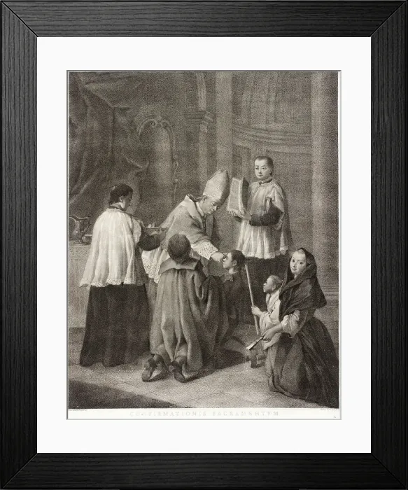 Framed Print : Confirmation, c1755. Creators: Marco Alvise Pitteri, Pietro Longhi Framed Print : Confirmation, c1755. Creators: Marco Alvise Pitteri, Pietro Longhi