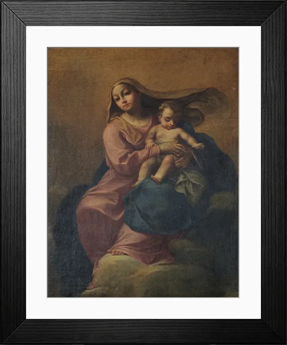 Framed Print : Madonna and Child on a Cloud, 18th century. Creator: Unknown Framed Print : Madonna and Child on a Cloud, 18th century. Creator: Unknown