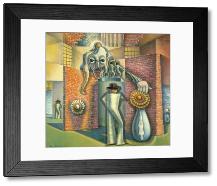 Framed Print : Untitled (Surreal Abstraction), 1939. Creator: Benjamin F. Berlin Framed Print : Untitled (Surreal Abstraction), 1939. Creator: Benjamin F. Berlin