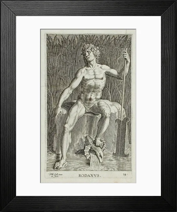Framed Print : Rodanus, 1586. Creator: Philip Galle Framed Print : Rodanus, 1586. Creator: Philip Galle