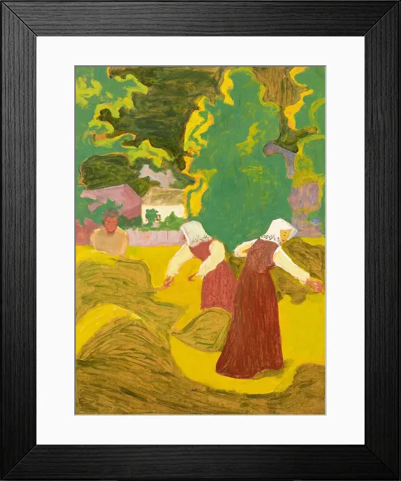 Framed Print : Hay making, c.1903. Creator: Giacometti, Giovanni (1868-1933) Framed Print : Hay making, c.1903. Creator: Giacometti, Giovanni (1868-1933)