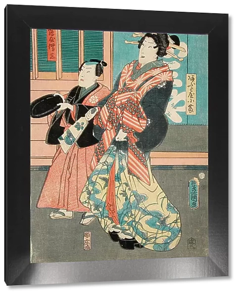 Ofuji of Omiya and her Servant, 1856. Creator: Utagawa Kunisada