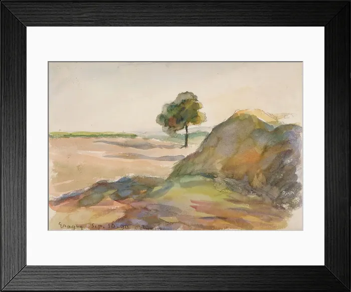 Framed Print : Paysage (Eragny), 1890. Creator: Camille Pissarro Framed Print : Paysage (Eragny), 1890. Creator: Camille Pissarro