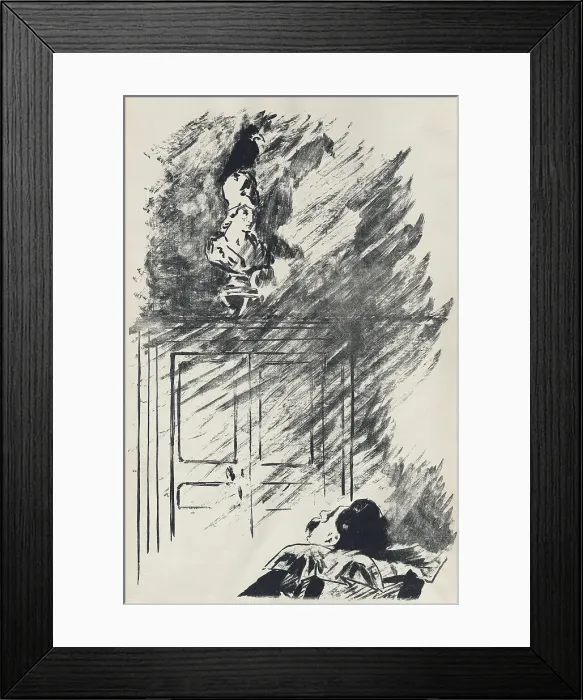 Framed Print : Illustration for the poem Le Corbeau (The Raven) by Edgar Allan Poe, 1875. Creator: Manet, Édouard (1832-1883). Illustration for the poem Le Corbeau (The Raven) by Edgar Allan Poe, 1875. Creator: Manet, Édouard (1832-1883) Framed Print : Illustration for the poem Le Corbeau (The Raven) by Edgar Allan Poe, 1875. Creator: Manet, Édouard (1832-1883). Illustration for the poem Le Corbeau (The Raven) by Edgar Allan Poe, 1875. Creator: Manet, Édouard (1832-1883)