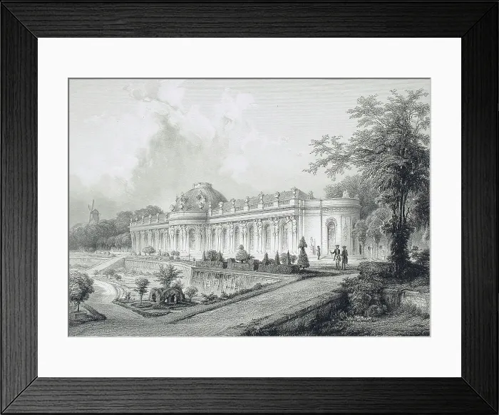 Framed Print : Palace of San Souci, early 19th century. Creator: Unknown Framed Print : Palace of San Souci, early 19th century. Creator: Unknown
